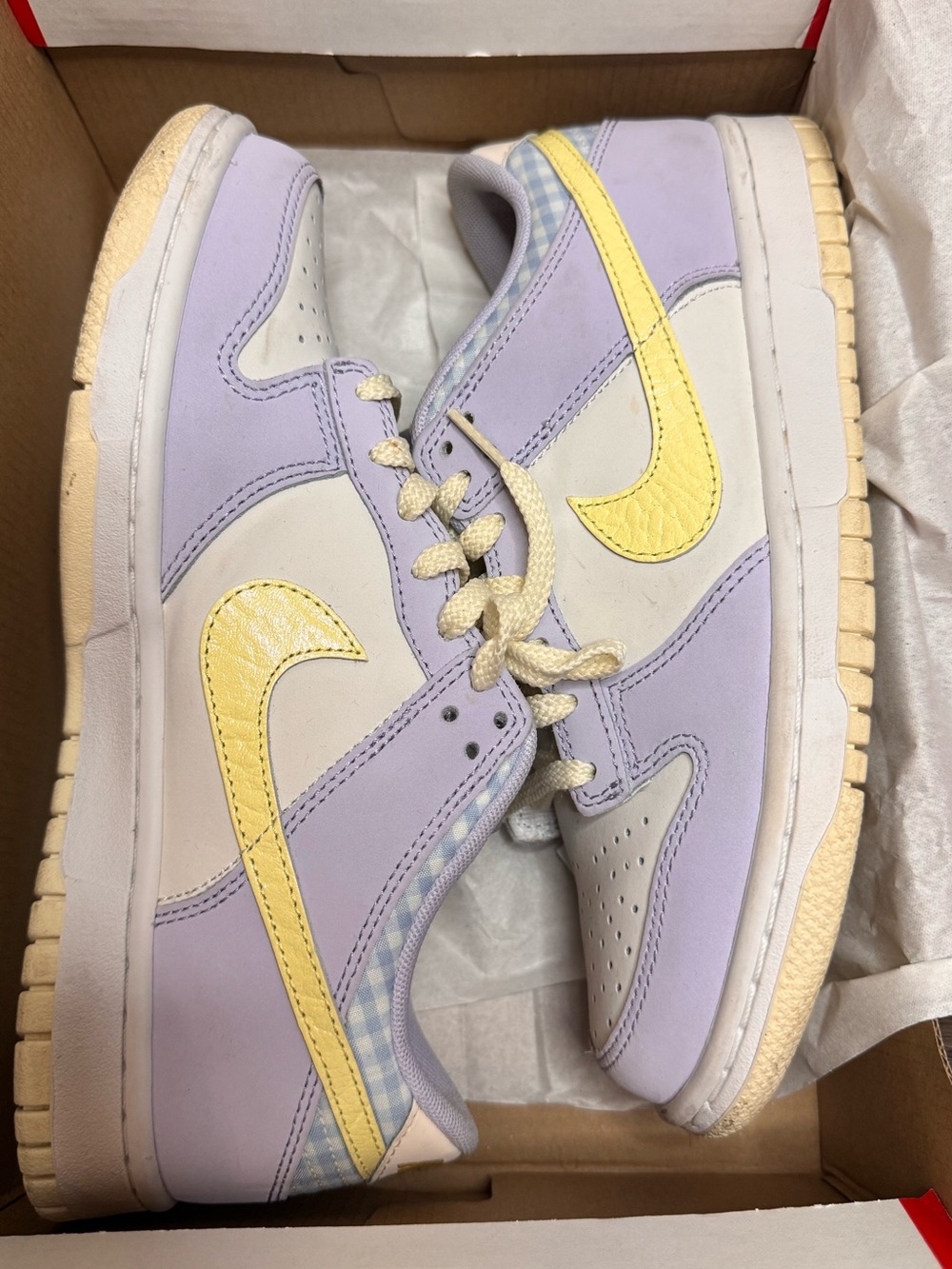 Nike Kids Dunk Low SE - Lavender, Yellow & Cream - Picture 2 of 3